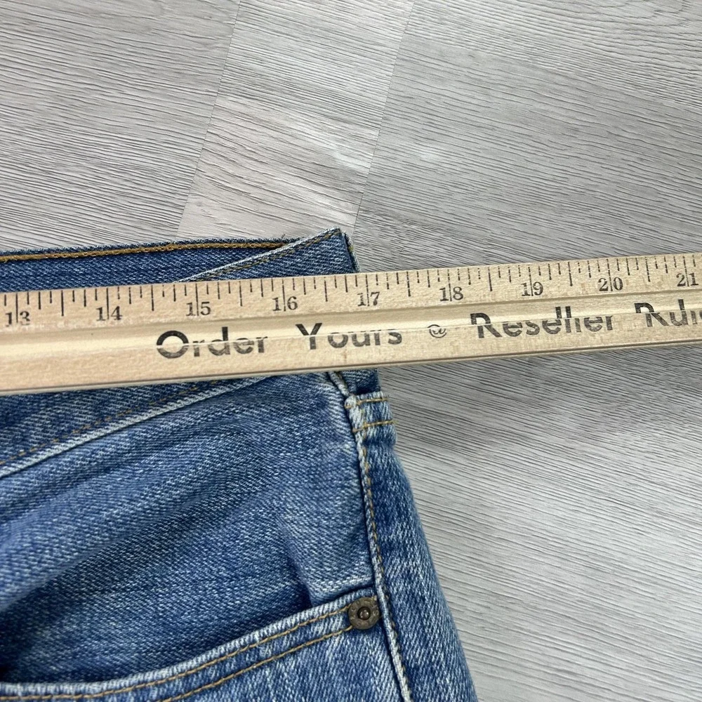 Levis 501 Jeans Mens Blue Med‎ Wash Regular Straight Button Fly 34x32 Denim
